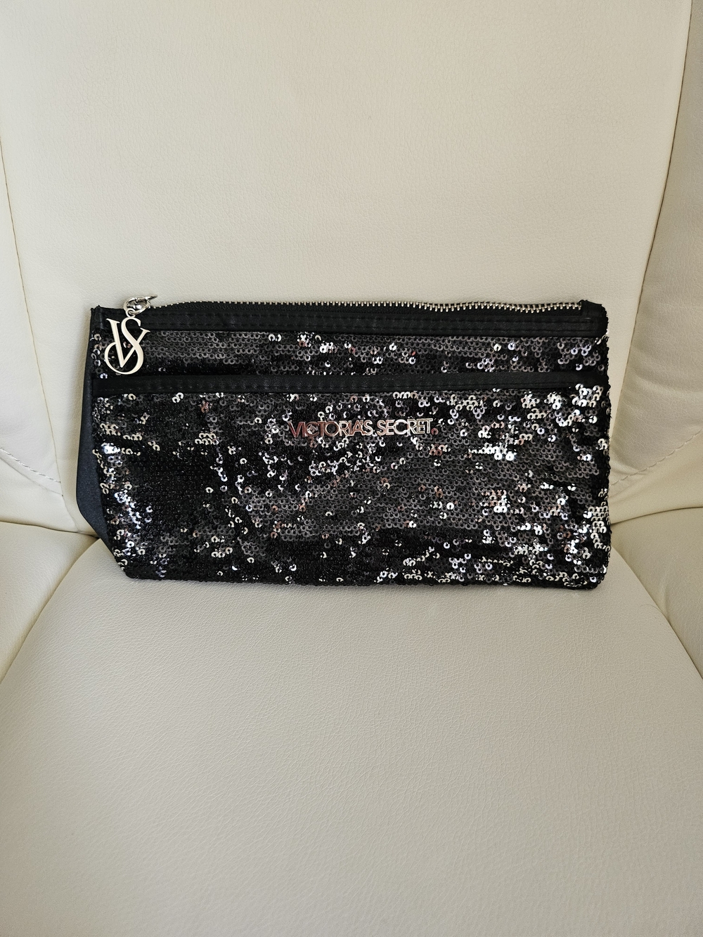 Victoria's Secret Black Sequin Clutch